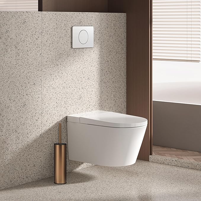 BGL Rose Gold Toilet Brush and Holder, Stainless Steel Toilet Brushes - Image 8