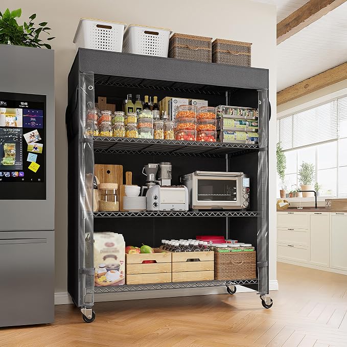 REIBII 4-Tier Storage Shelves Wire Shelving Unit