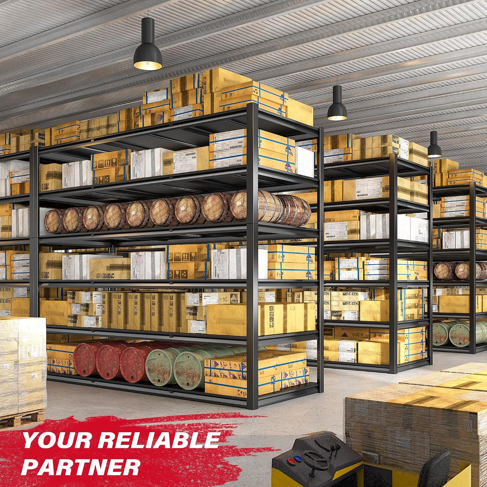 REIBII Heavy Duty Storage Shelves 3500LBS for Garage Workshop Warehouse