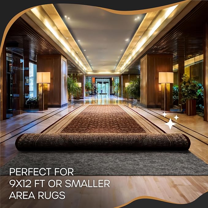 Nevlers Felt Rug Pad 9x12 | 1/4" Rug Runner Liner | Anti Skid Rug Gripper - Image 9