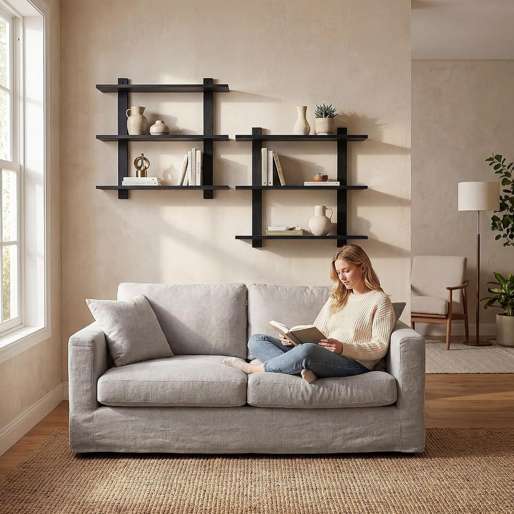 3 Tier Wall Shelves,Decorative Floating Shelf for Wall,Hanging Display Unit