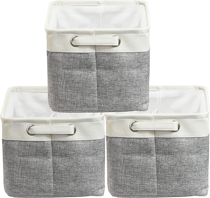 SIMPLE HOUSEWARE Large Fabric Storage Bin, 14.4" x 10" - Image 6
