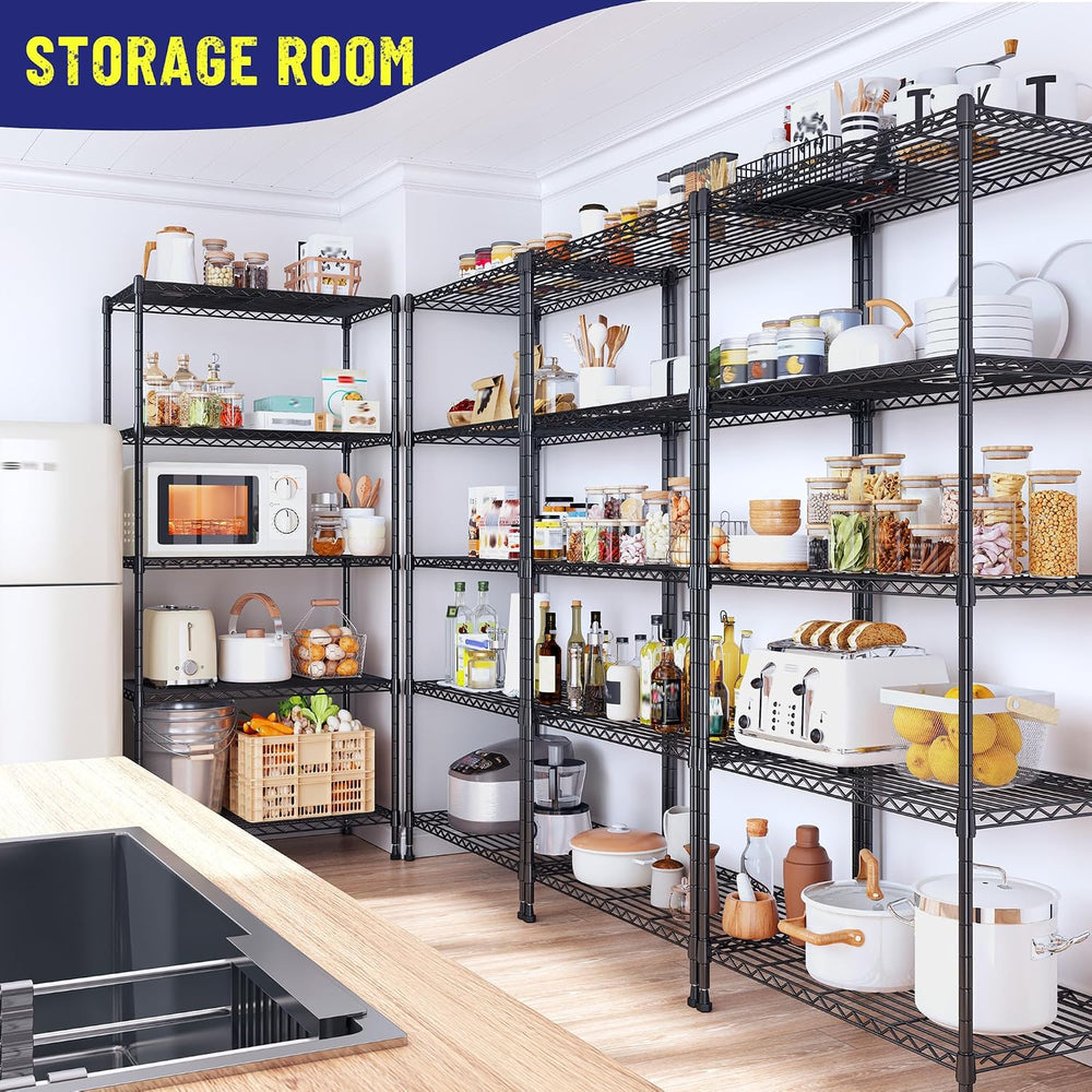 1010LBS Storage Shelves Adjustable Metal shelving Unit 5 Tier Wire Shelving, ...