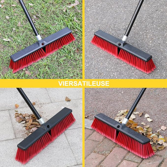 18 inches Push Broom Outdoor Garden Broom - Image 2