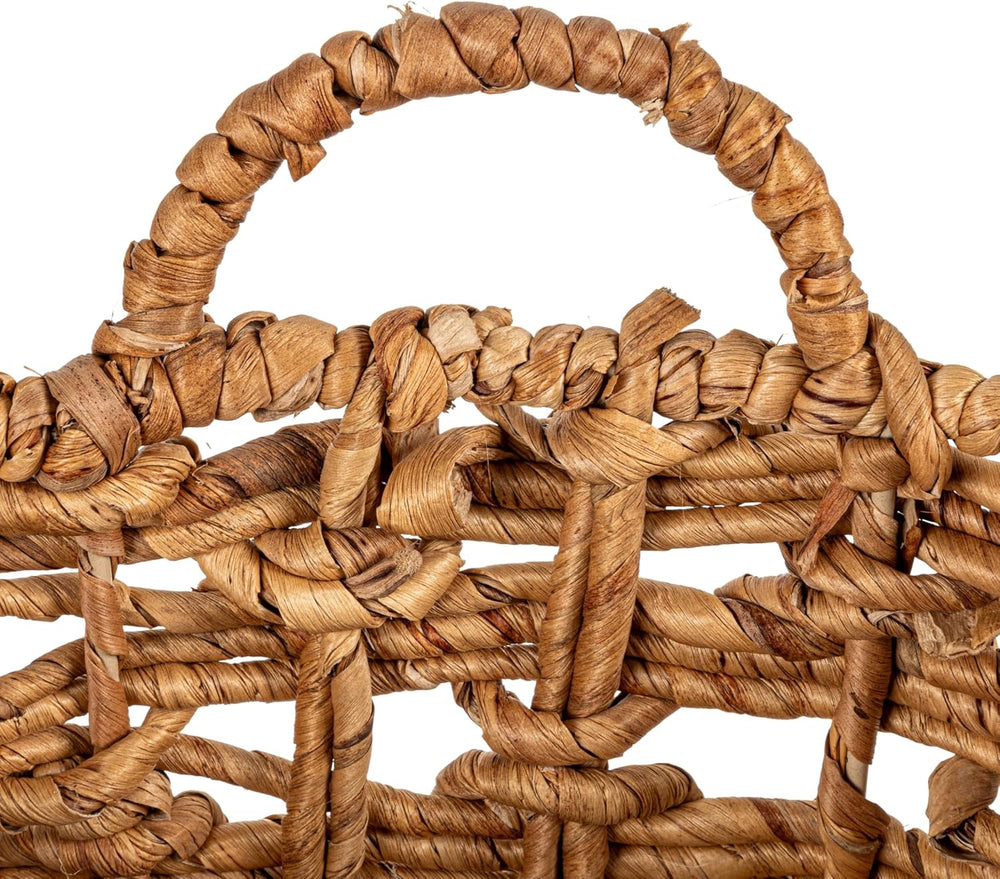 Creative Co-Op Round Water Hyacinth Baskets, Set of 2
