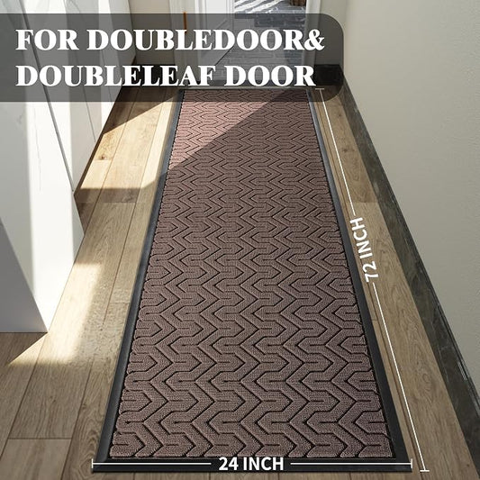 Yimobra 72x24 Indoor Outdoor Runner Rug, Heavy-Duty Waterproof Entrance Mat - Image 2