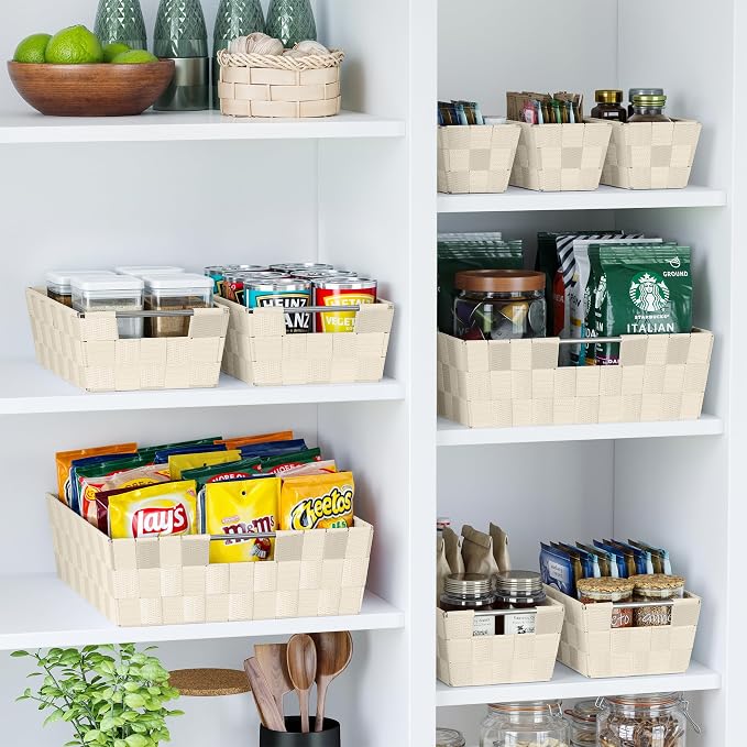 Baskets For Organizing Set Of 9 Cream - Image 6
