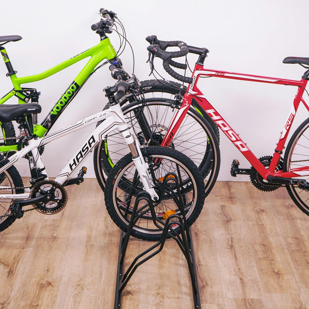 CyclingDeal Bicycle Floor Parking Rack Stand - for Mountain MTB Road Bike - I...