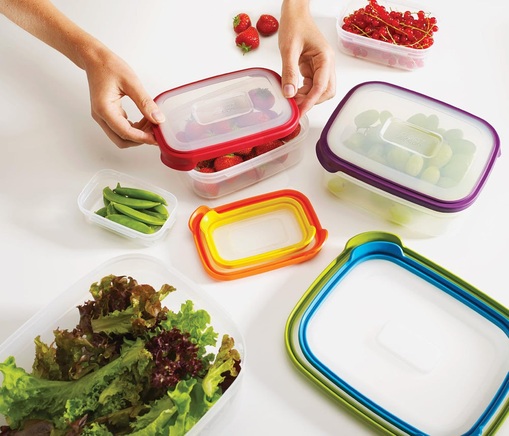 Joseph Joseph Nest Lock Plastic BPA Free Food Storage Container Set with Lock...