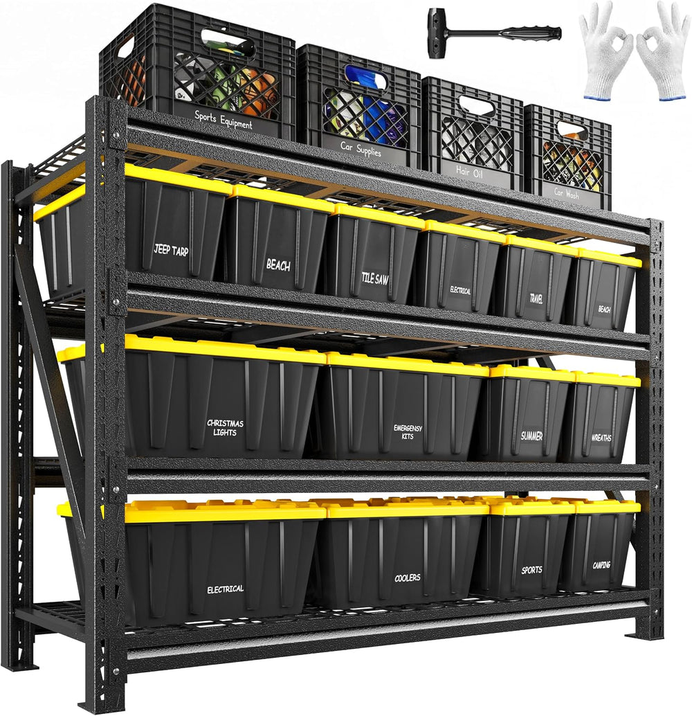 Romorgniz Garage Shelving Heavy Duty, 5020LBS Steel Rack for Garage, Shop