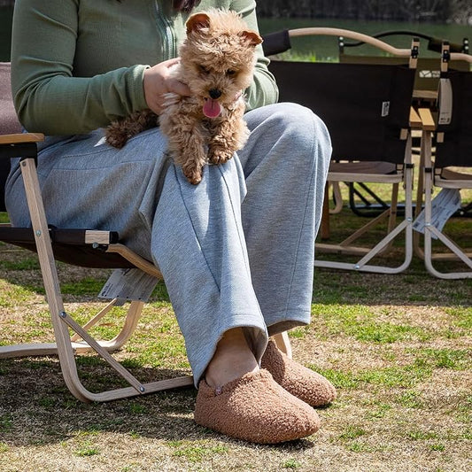 HomeTop Women's Fuzzy Curly Fur Memory Foam Loafer Slippers - Image 2