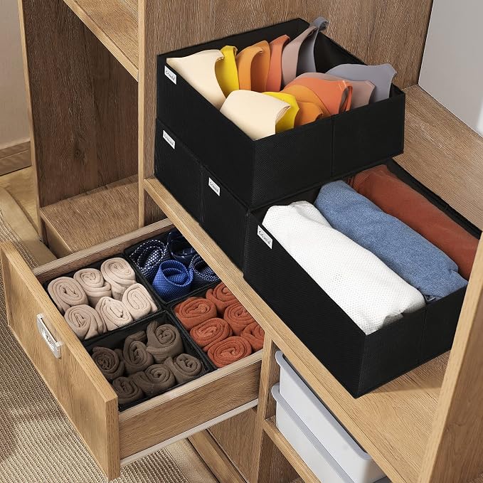 Criusia Drawer Organizer Clothes, 8 Pack Underwear Drawer Organizer, Foldable - Image 7