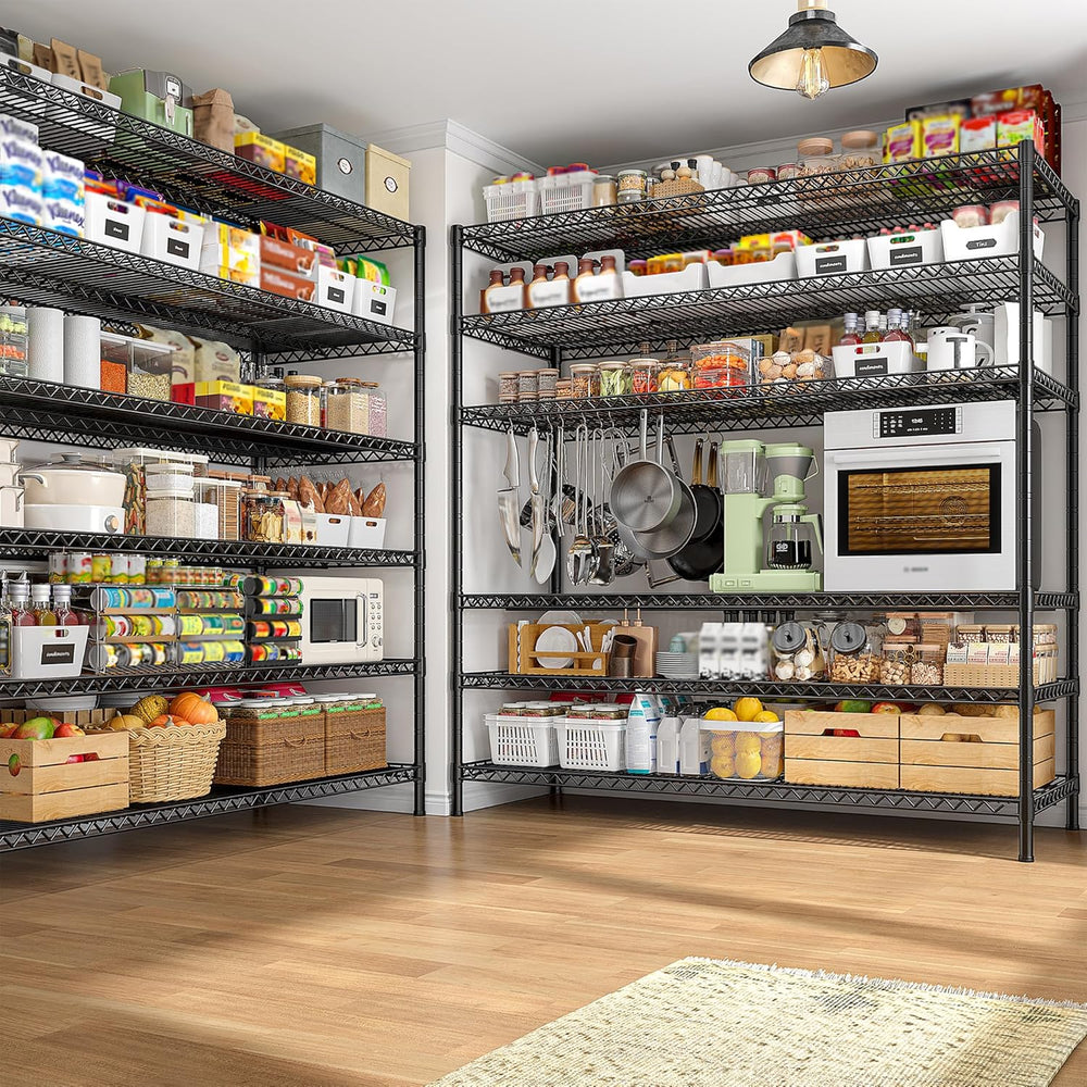 REIBII 6-Tier Heavy Duty Wire Shelving Unit, 3840LBS Storage Shelf Rack