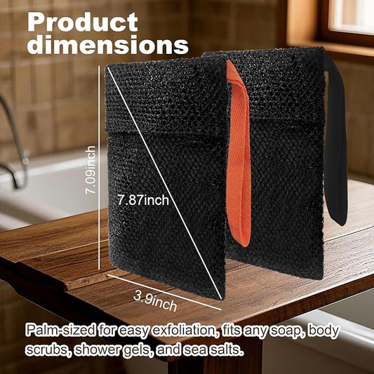 2 Pack Soap Bag Deep Roughness, Bar Soap Pouch Saver Pocket, Body Scrubber - Image 2