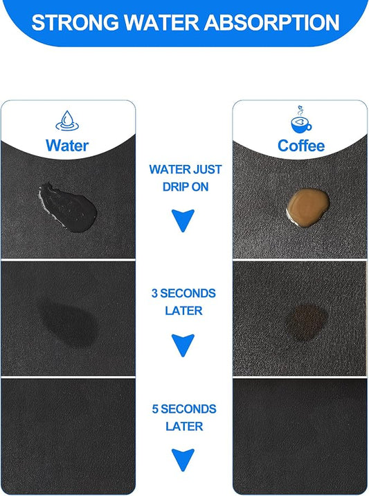 Dish Drying Mat for Kitchen Counter, Hide Stain Anti Absorbent for Kitchen - Image 2