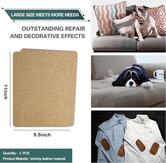 Azobur Couch Patch Repair Fabric, Microfiber Fabric, Self-Adhesive, - Image 2