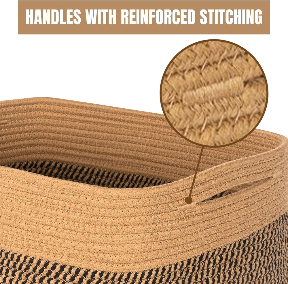 MINTWOOD Design 3-Pack Storage Baskets for Shelves, Decorative Baskets for Or...