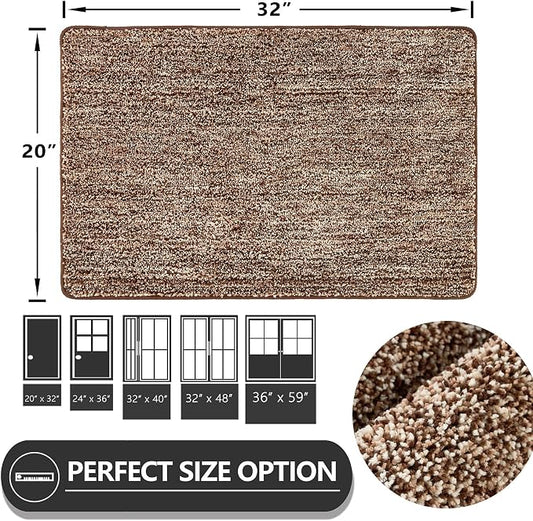 REFETONE Indoor Doormat, Front Door Mat 20"x32" Absorbent Rubber Backing Non - Image 2