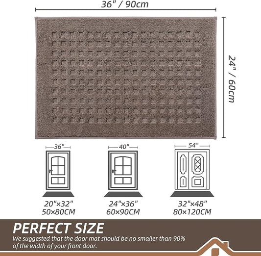 BEQHAUSE Waffle Door Mats Indoor 24"x36", Dog Mat - Image 2
