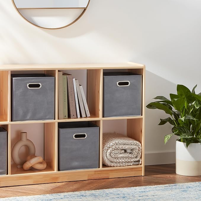Amazon Basics Collapsible Cube Storage Organizer Bins, 10.5 x 10.5 x 11 inches - Image 6