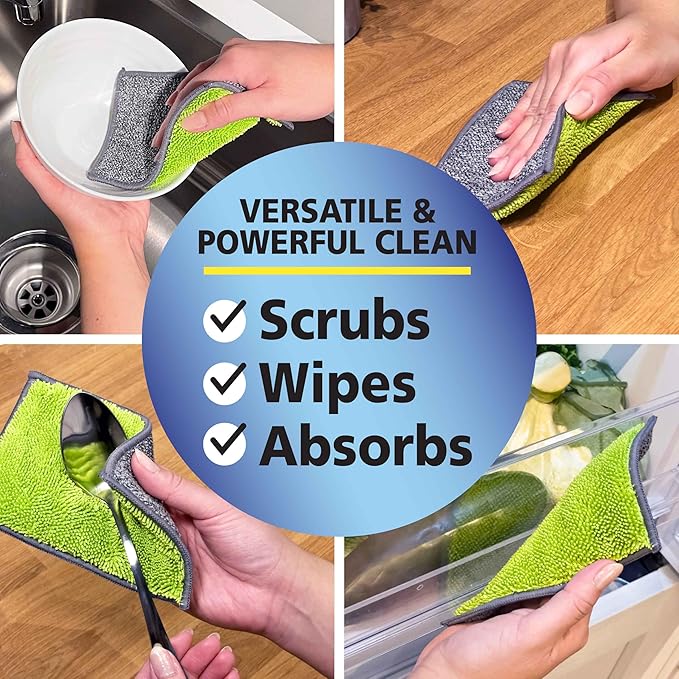 Fresh Tuff-Scrub, Microfiber, Non-Scratch, Dual-Sided, Machine Washable - Image 6