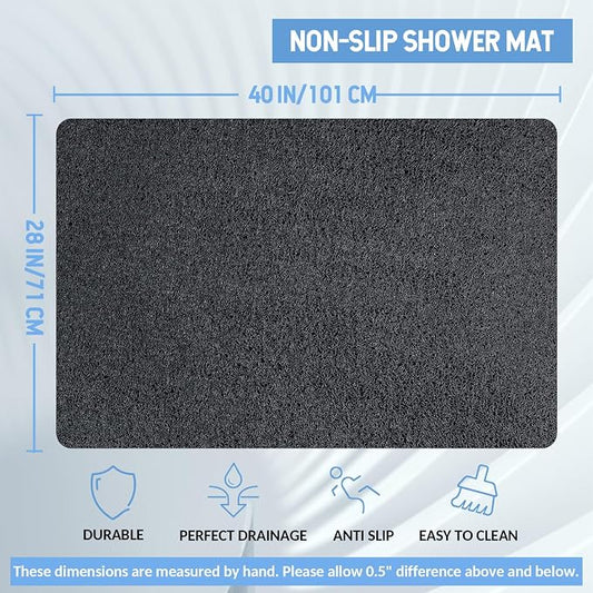 Non-Slip Bathtub Mat, Anti Slip Shower Mat, Fast Drying Bathtub Mats, Foot - Image 2