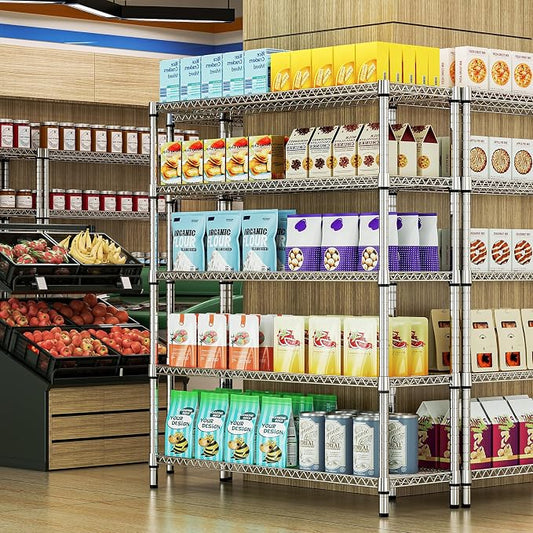 2200 Lbs 5 Tier Storage Rack Metal Wire Shelving Unit, Storage Standing Shelf - Image 2