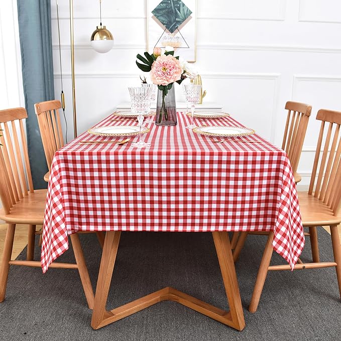 Waterproof Checkered Tablecloth Fabric - Image 9