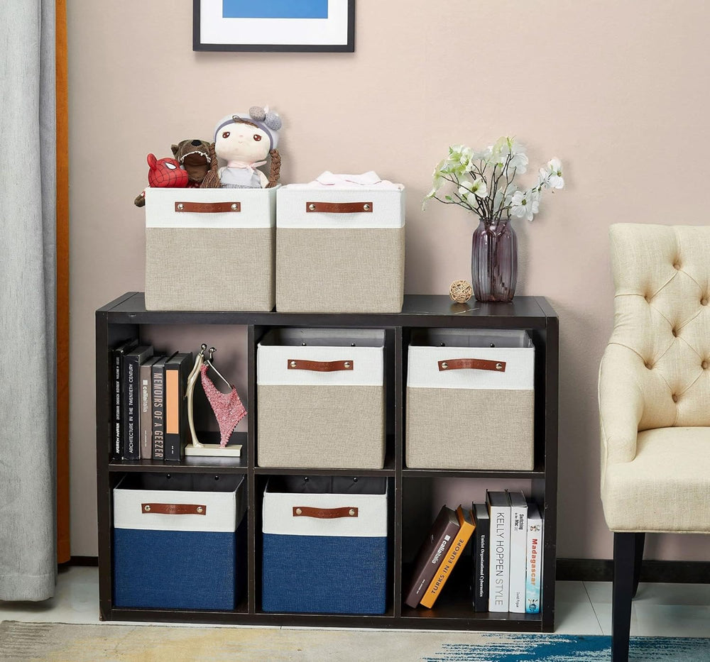 DECOMOMO Kallax Storage Cubes, Storage Baskets for Shelves 4-Pack