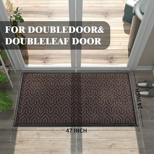 Yimobra Large Door Mat Outside Entrance 47x24, Waterproof Heavy Duty Outdoor - Image 2