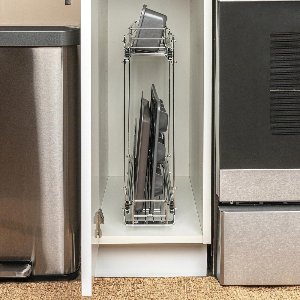 Household Essentials Glidez Multipurpose Chrome-Plated Steel Pull-Out/Slide-O...