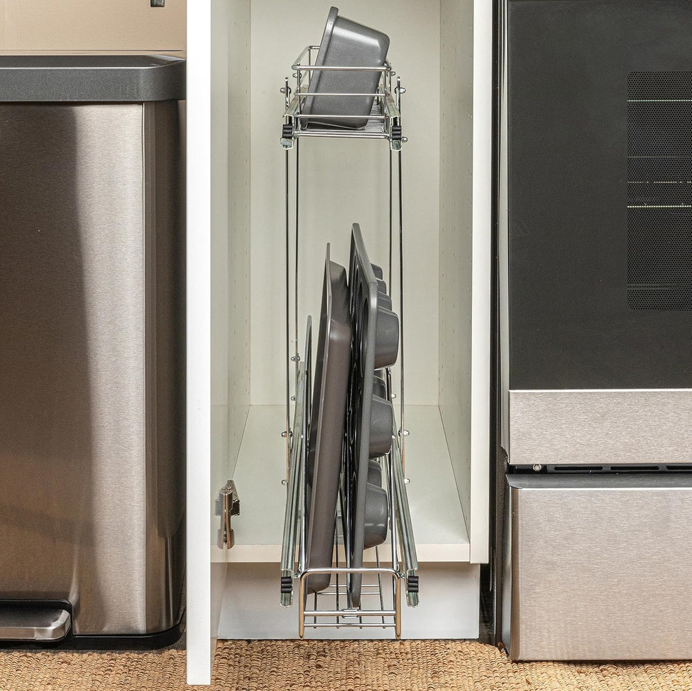 Household Essentials Glidez Multipurpose Chrome-Plated Steel Pull-Out/Slide-O...