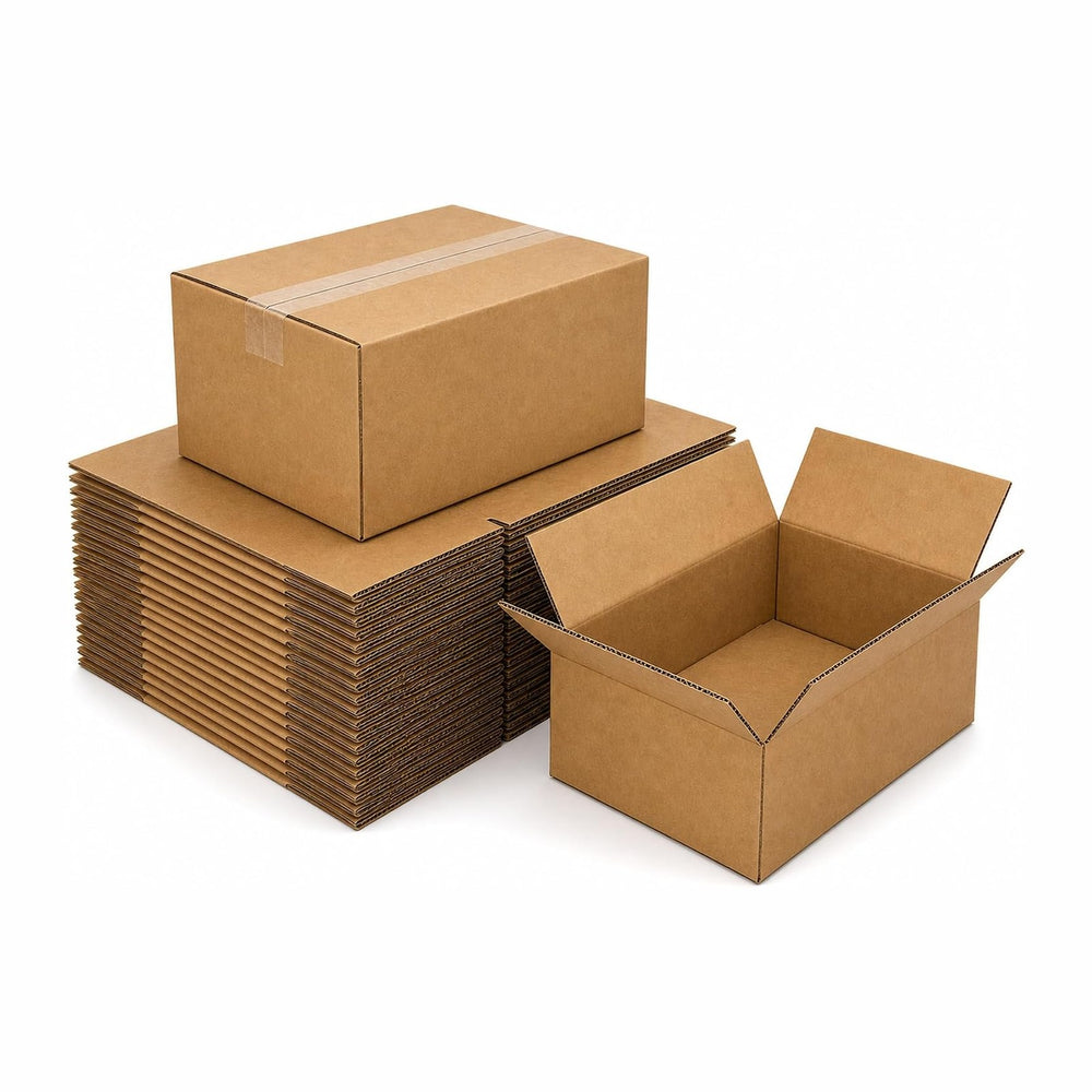10x8x6 Brown Kraft Shipping Boxes for Small Business, 20 Pack