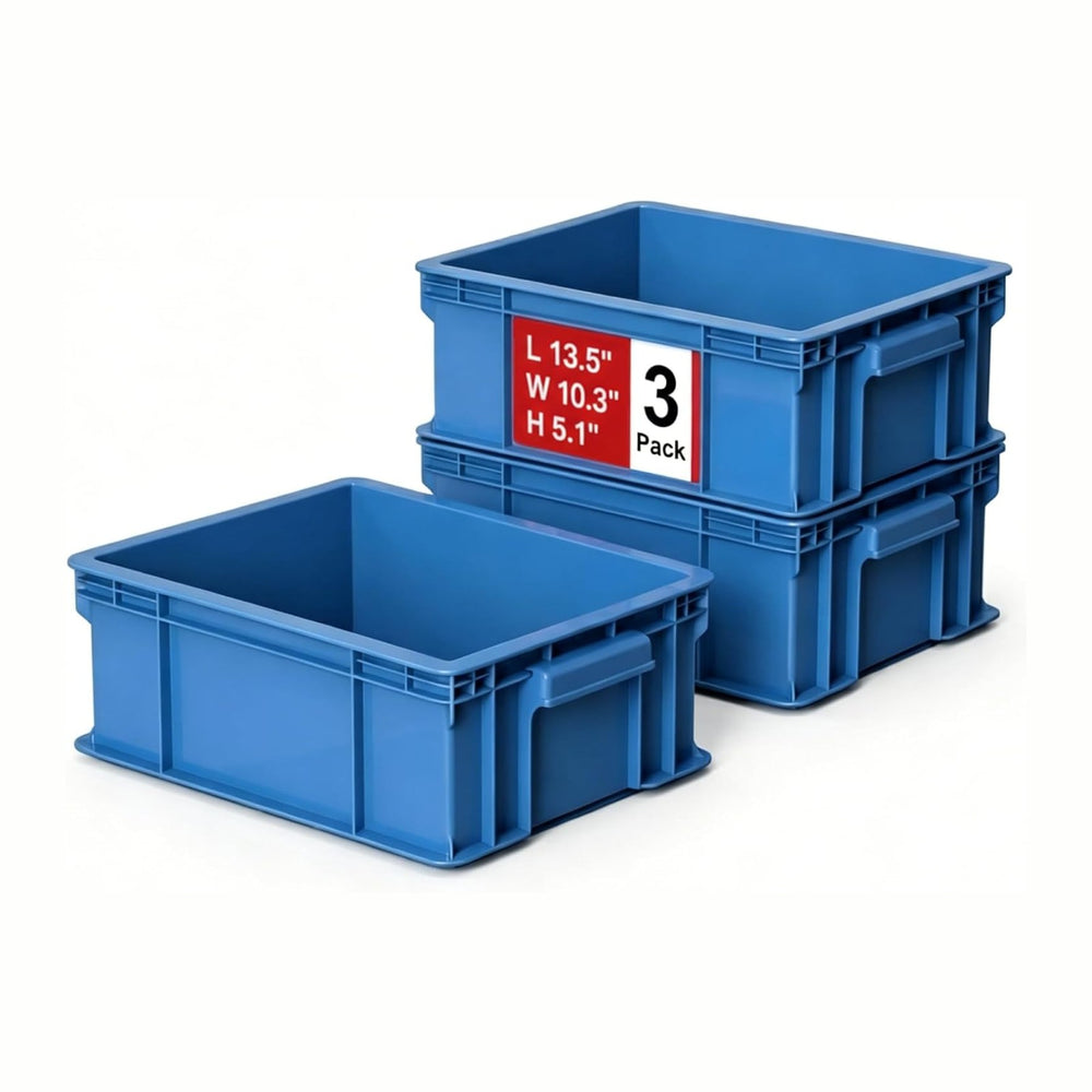 3-Pack Heavy Duty Part Bins, Stackable Tool Storage Bin for Hardware