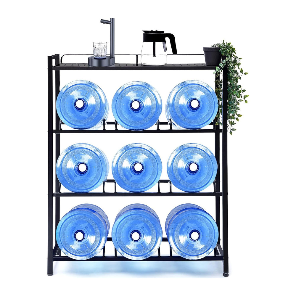 5 Gallon Water Dispenser Jug Holder with Top Shelf Heavy Duty Water Cooler Ju...