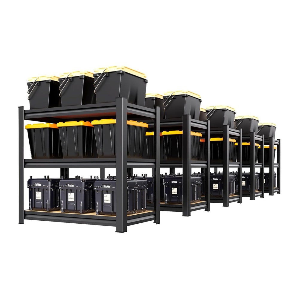 5 Pack Garage Shelving Heavy Duty Storage Shelves, Metal Adjustable Shelving ...