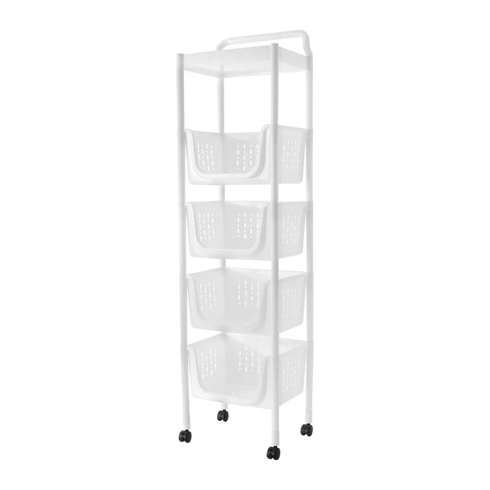 5 Tier Kitchen Organizer,Hollow-Cut Floor-Standing Fruit Vegetable Basket wit...