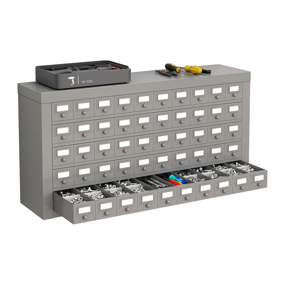 50 Drawer Steel Parts Storage Cabinet With Dividers For Organizing Hardware