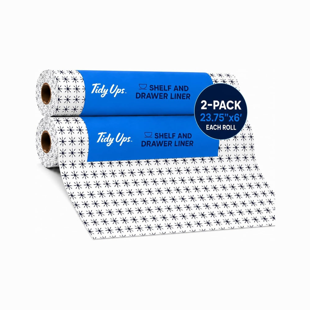 Adhesive Shelf Liner - Midnight Grid, 23.75in x 6ft, 2-Pack
