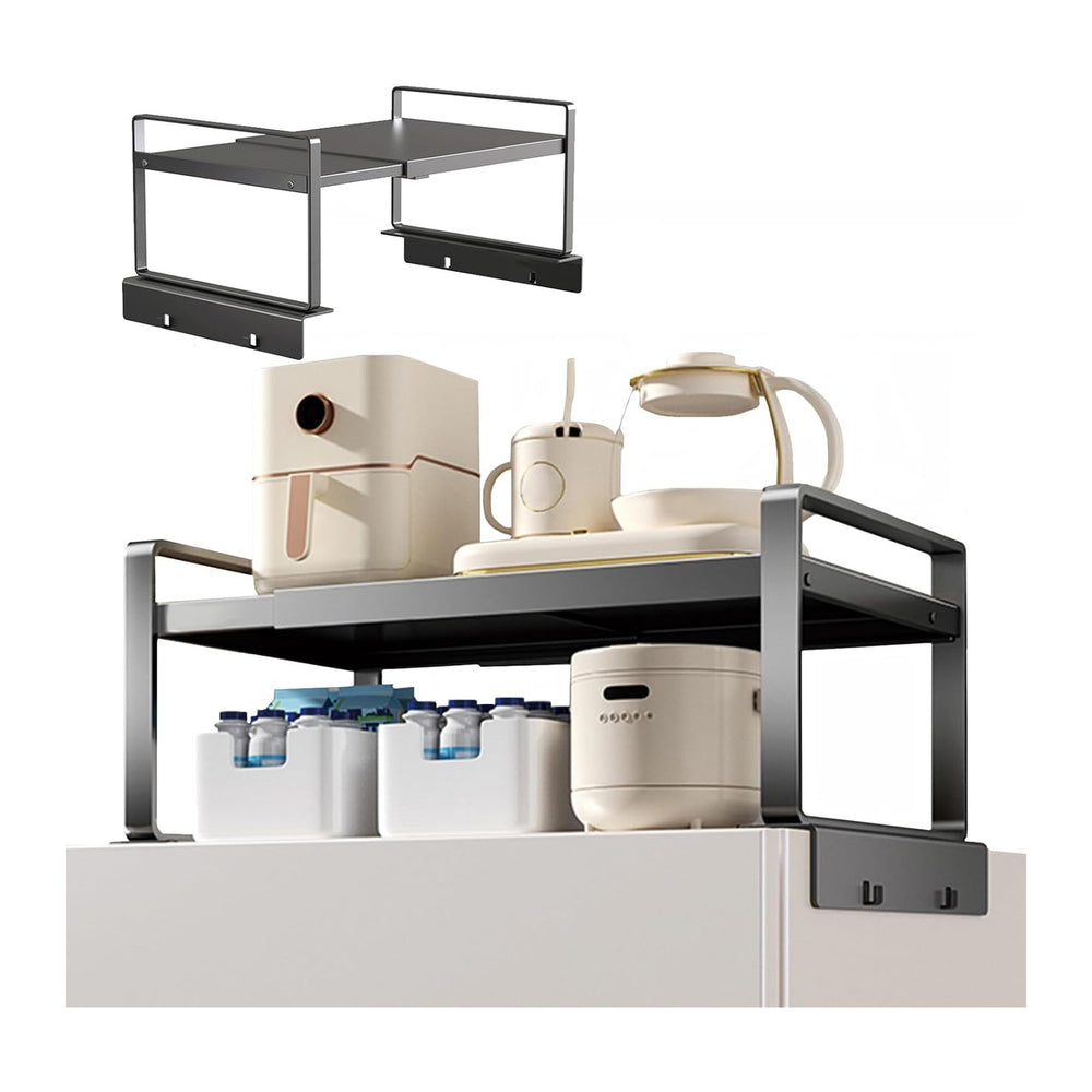 Adjustable Fridge Top Storage Rack, 12.4"-23.62" Expandable Organiz...