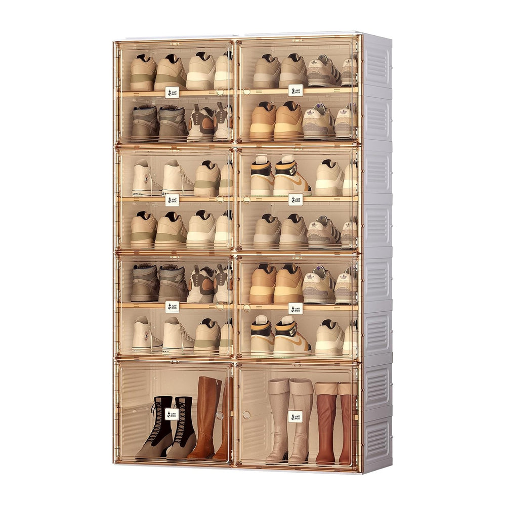 ANTBOX Portable Shoe Rack Organizer for Closet Entryway, Stackable Sneaker St...