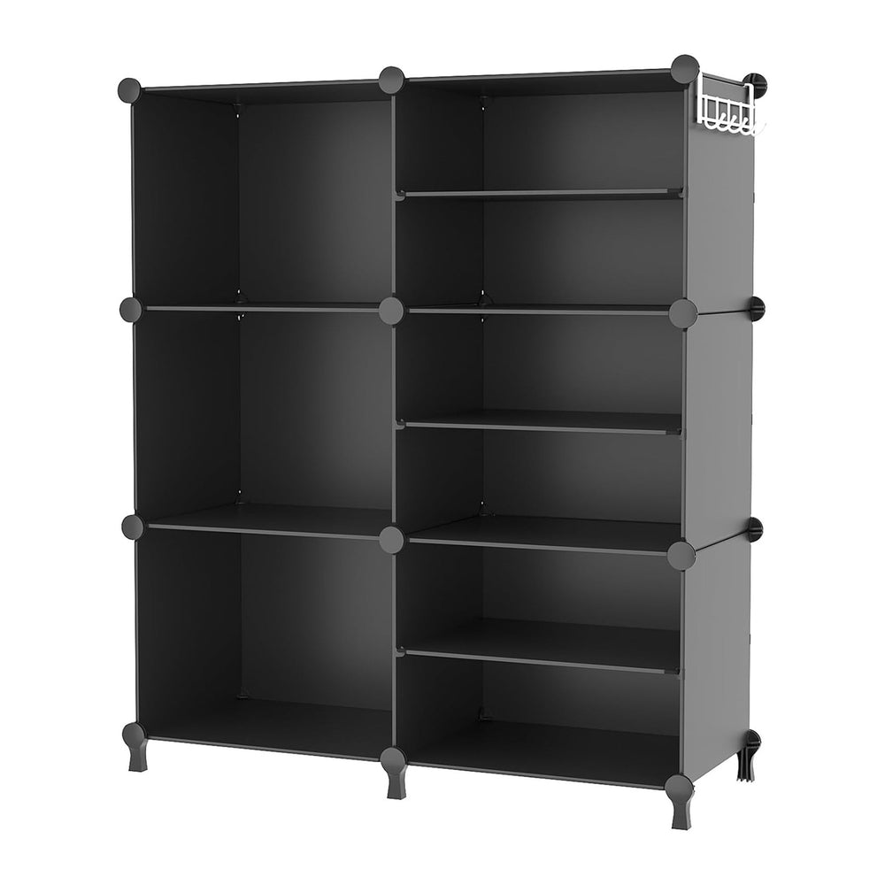 AWTATOS 6 Cube Closet Organizer Storage Shelves, Black