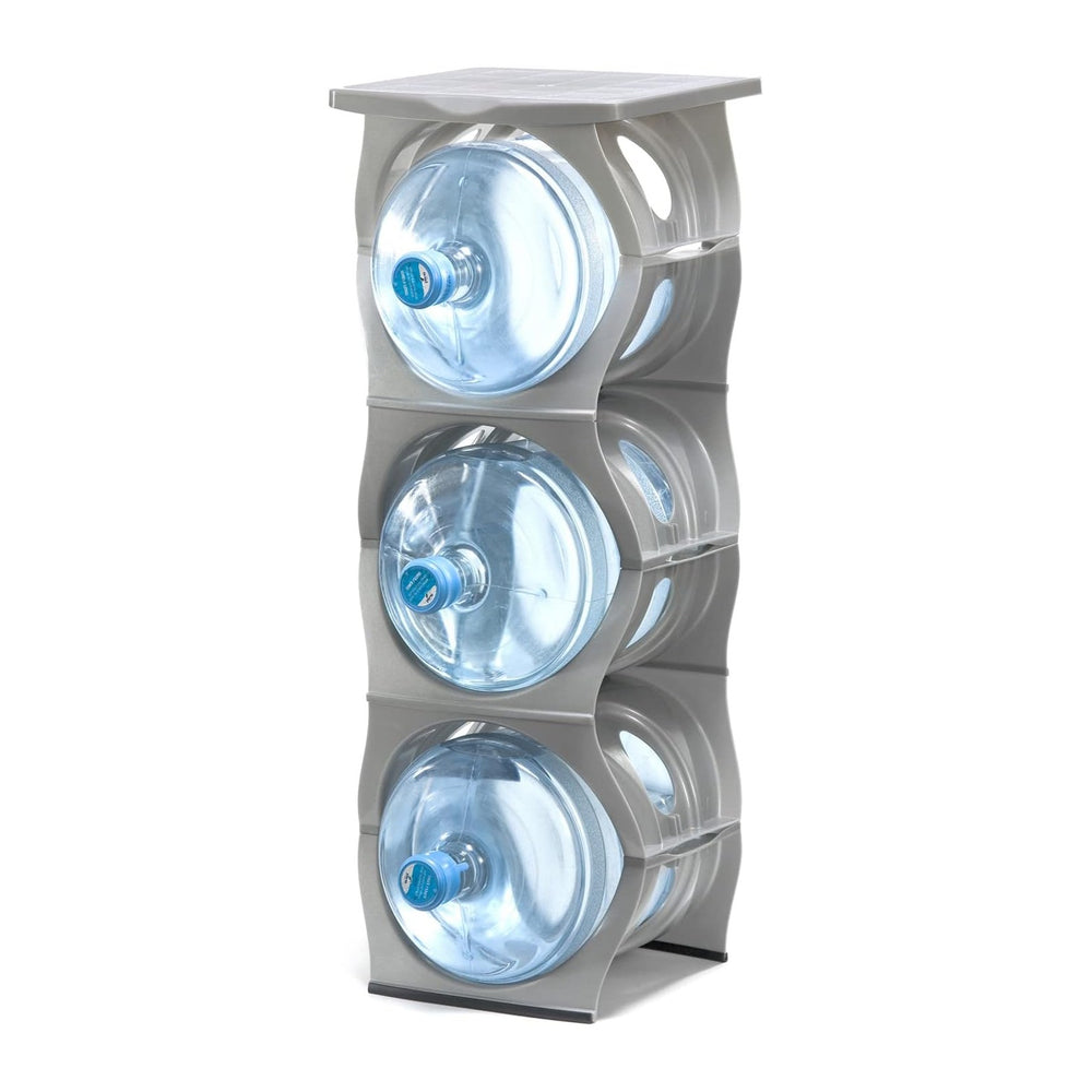 Bariboo Stackable Water Bottle Storage Rack Best Water Jugs 5 Gallon Organize...