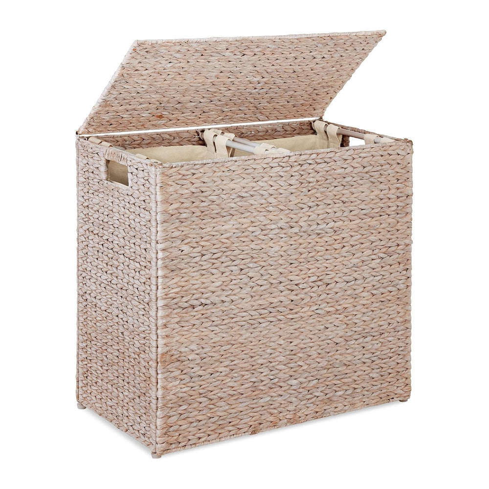 Best Choice Products Large Laundry Hamper with Lid, Natural Handwoven Hyacint...