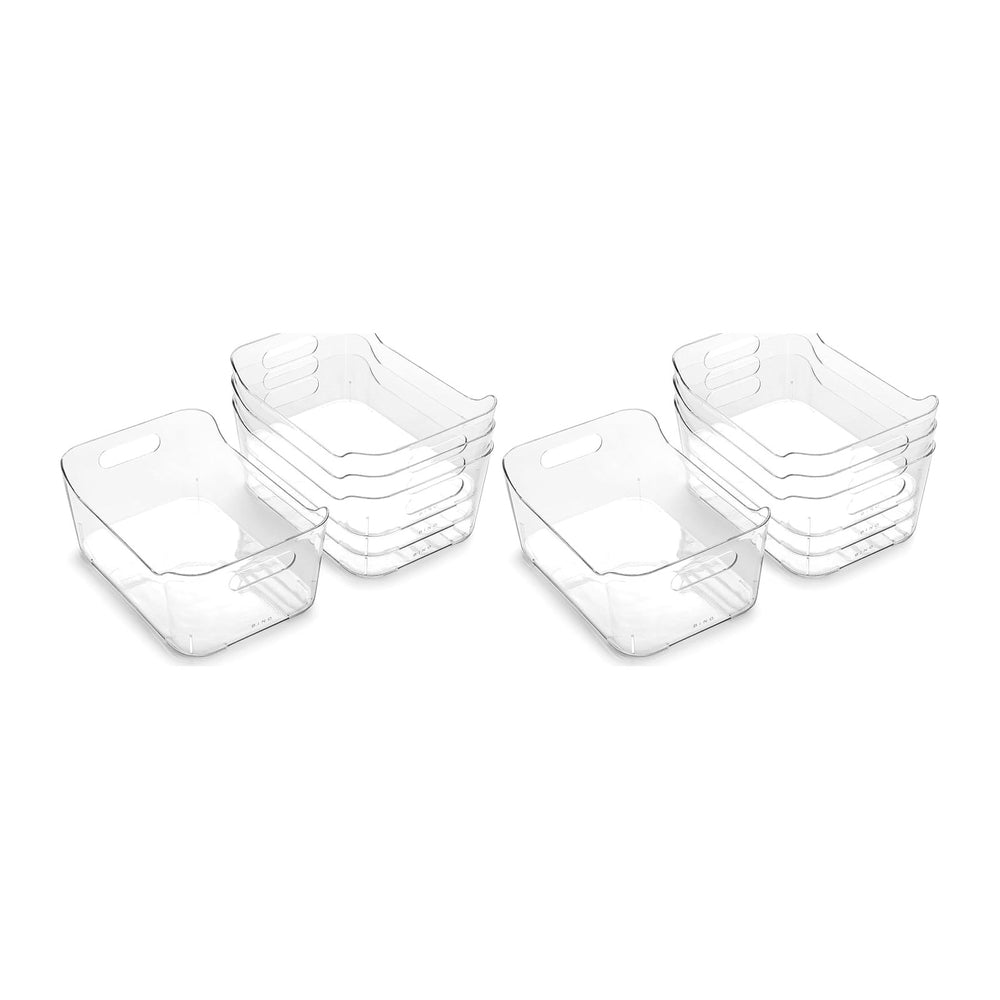 BINO | Plastic Organizer Bins, Small - 8 Pack | The SOHO Collection | Multi-U...
