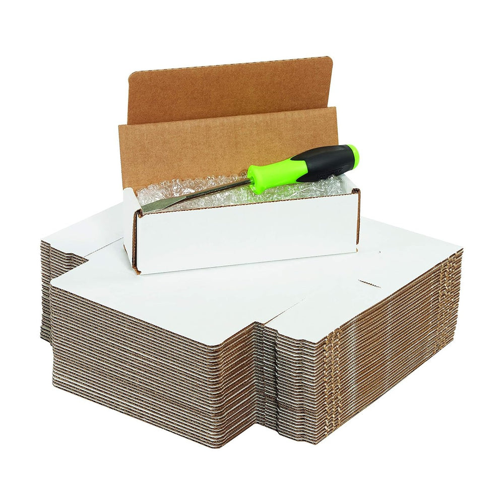 Box USA BM2444 24"L x 4"W x 4"H, White (Pack of 50)