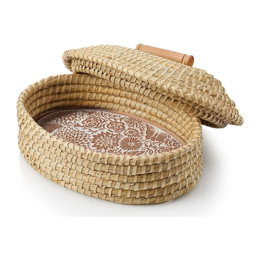 Bread Basket with Terracotta Warmer and Lid, Bread Basket for Serving, Sized ...