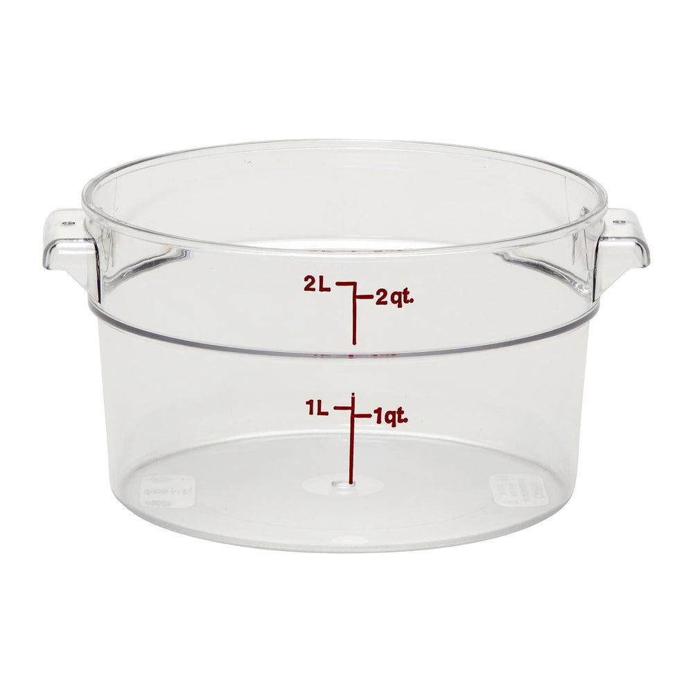 Cambro RFSCW2135 Camwear 2-Quart Round Food Storage Container, Polycarbonate,...