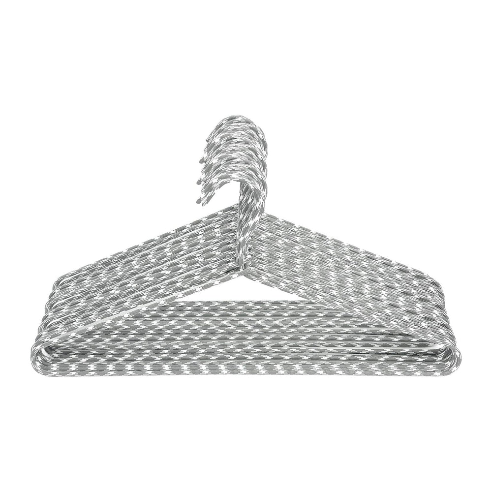 Clothes Hangers 30 Pack – Space Saving Fabric & Metal Hangers, Non-Slip P...