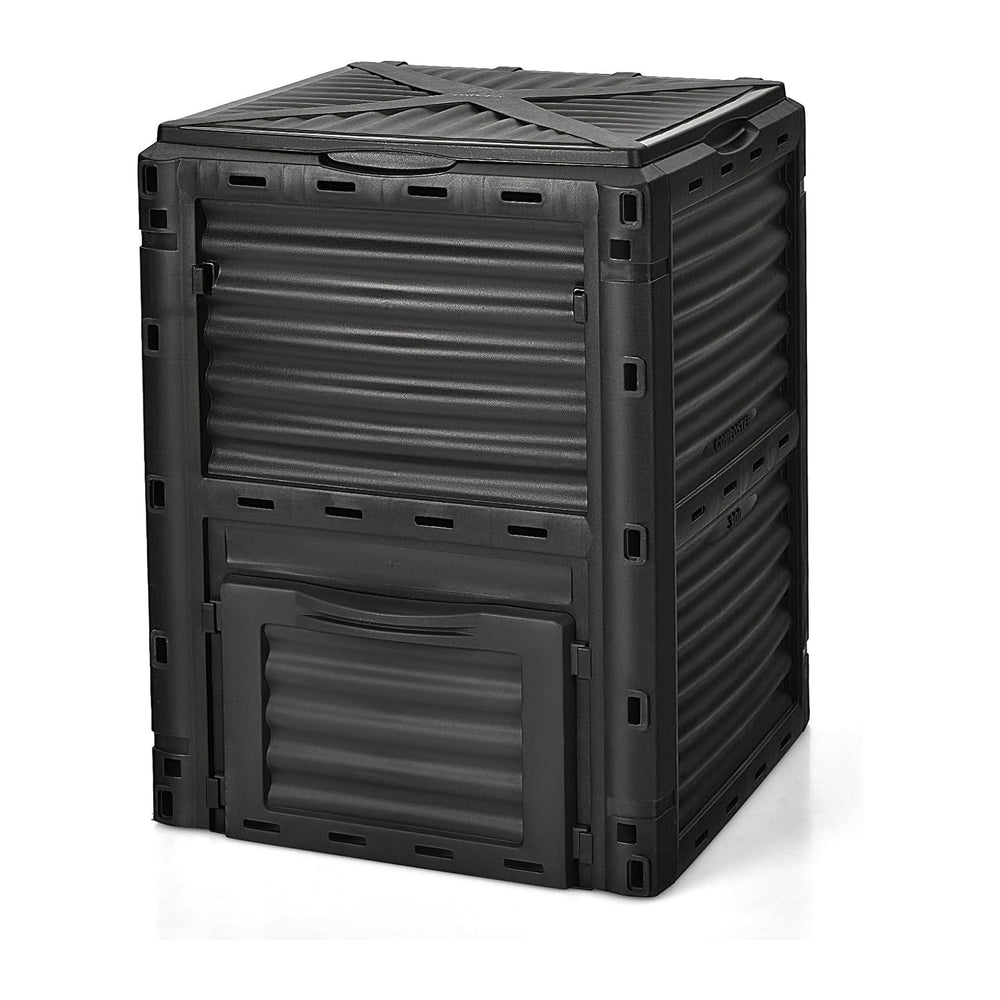 Compost Bin Outdoor, 80 Gallon Garden Compost Bin with Top Lid & Bottom D...